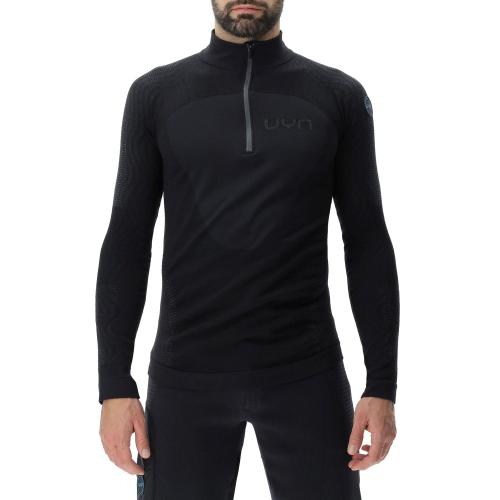 UYN Man Nival Ow Shirt Long Sl. Half Zip - black/charcoal (Grösse: M) von UYN