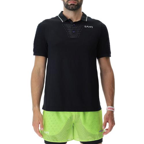 UYN Man Padel Series Ow Polo Shirt Short Sleeves - black onix (Grösse: L) von UYN