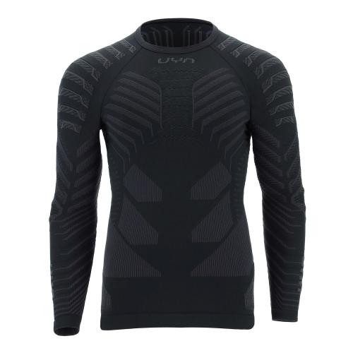 UYN Man Resilyon Shirt Round Neck LG SL - black (Grösse: L/XL) von UYN