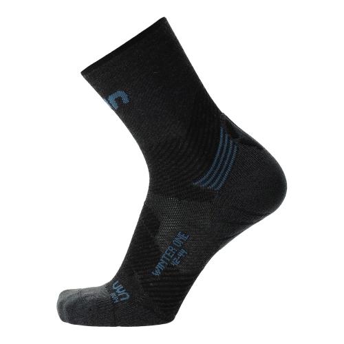 UYN Man Run Winter One Socks - anthracite/blue (Grösse: 39/41) von UYN