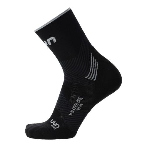 UYN Man Run Winter One Socks - black/white (Grösse: 39/41) von UYN