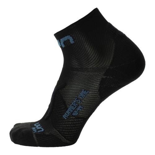 UYN Man Runners One Socks - black/blue poseidon (Grösse: 35/38) von UYN