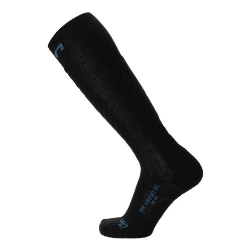 UYN Man Ski One Comfort Fit Socks - black/blue poseidon (Grösse: 35/38) von UYN