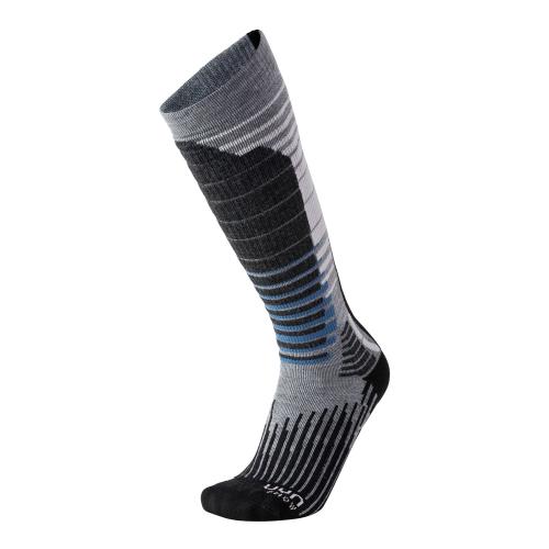 UYN Man Ski Snowboard Socks - light grey/black (Grösse: 35/38) von UYN