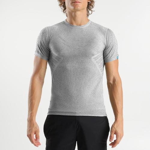 UYN Man Sparkcross Self Layer Ow Shirt Sh_Sl - grey melange (Grösse: L) von UYN