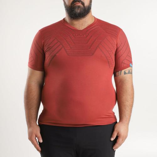 UYN Man Terracross Self Layer Shirt Short Sleeves Regular Fit - burn red (Grösse: L) von UYN