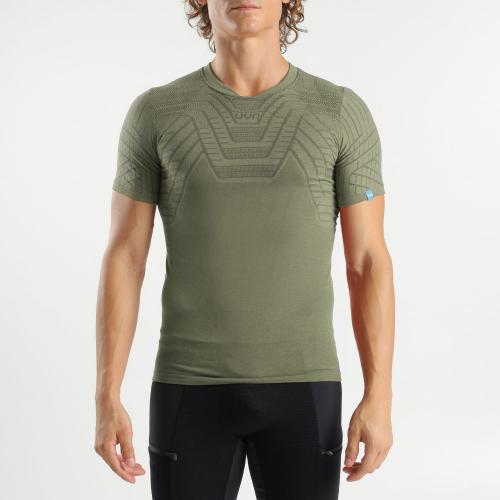 UYN Man Terracross Self Layer Shirt Short Sleeves Support Fit - aloe (Grösse: L) von UYN