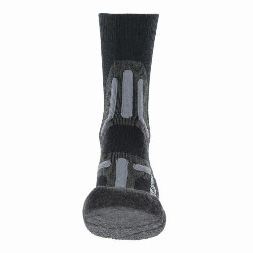 UYN Man Trekking 2In Merino Mid Socks - black/grey (Grösse: 35/38) von UYN