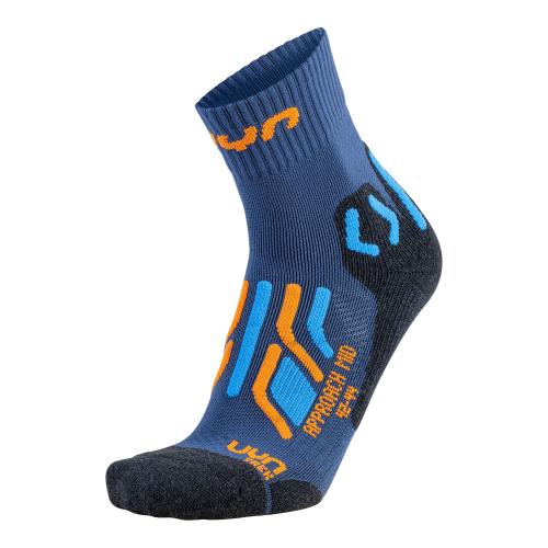 UYN Man Trekking Approach Mid Socks - blue/orange/greymelange (Grösse: 35/38) von UYN