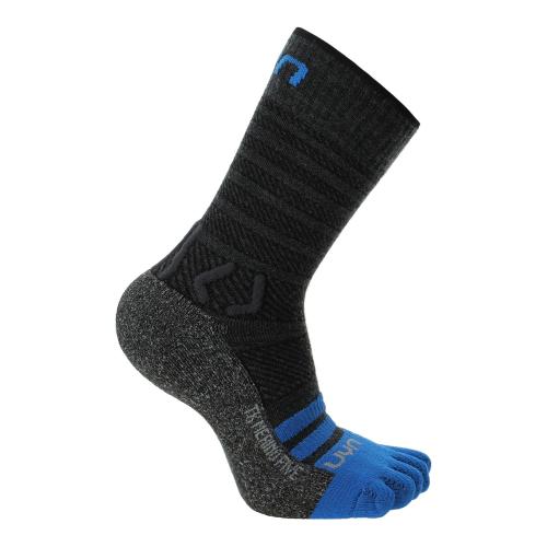 UYN Man Trekking Five Merino Socks - anthracite/blue (Grösse: 35/38) von UYN