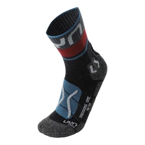 UYN Man Trekking One Merino Socks - anthracite/blue (Grösse: 35/38) von UYN