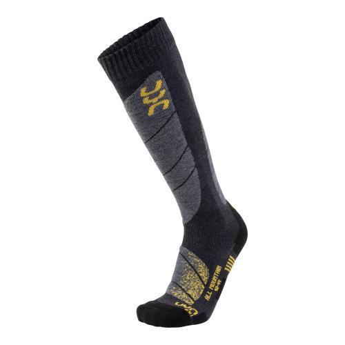 UYN Ski All Mountain Man - anthracite melange/yellow (Grösse: 39/41) von UYN