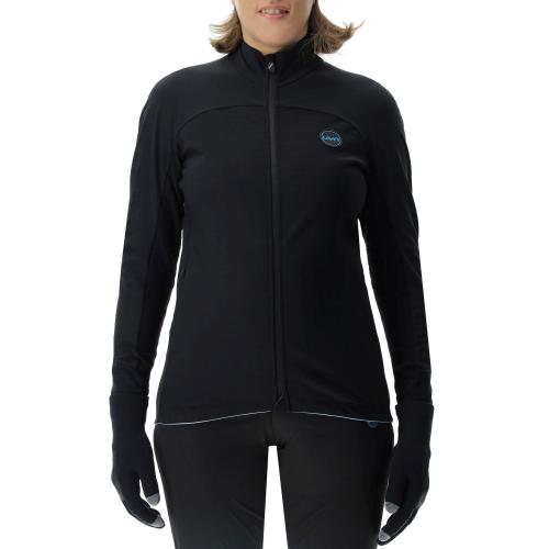 UYN Woman Cross Country Skiing Coreshell Jacket - black/black/turquoise (Grösse: L) von UYN