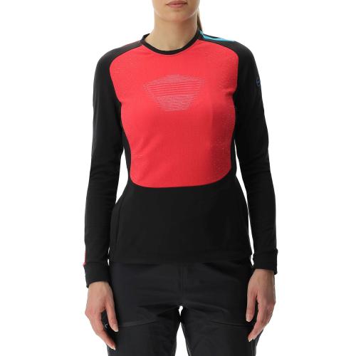 UYN Woman Crossover Ow Winter Shirt Long Sleeves - geranium/black (Grösse: L) von UYN