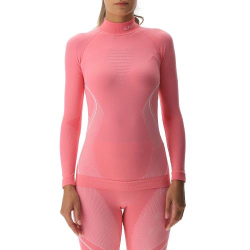 UYN Woman Evolutyon Uw Shirt Lg_Sl Turtle Neck - flamingo/white/white (Grösse: L/XL) von UYN