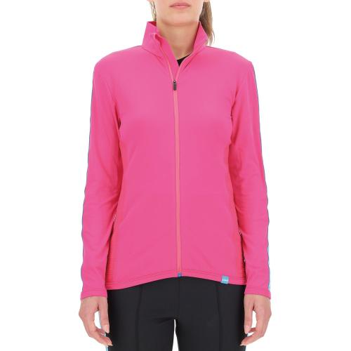 UYN Woman Hangout 2Nd Layer Full Zip - pink lady/blue danube (Grösse: L) von UYN