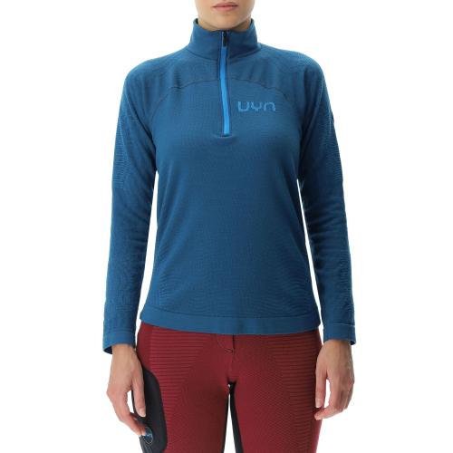 UYN Woman Nival 2Nd Layer Ow Shirt Long Sl. Half Zip - blue poseidon/atlantic (Grösse: L) von UYN