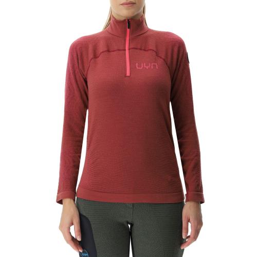 UYN Woman Nival 2Nd Layer Ow Shirt Long Sl. Half Zip - sofisticated red/geranium (Grösse: L) von UYN