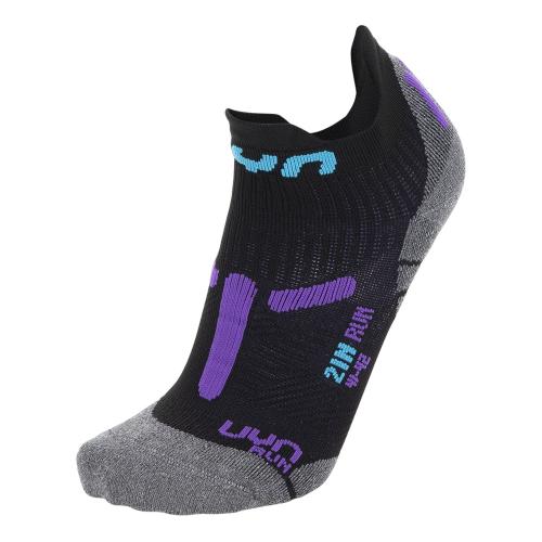 UYN Woman Run 2In Socks - black/violet (Grösse: 35/36) von UYN