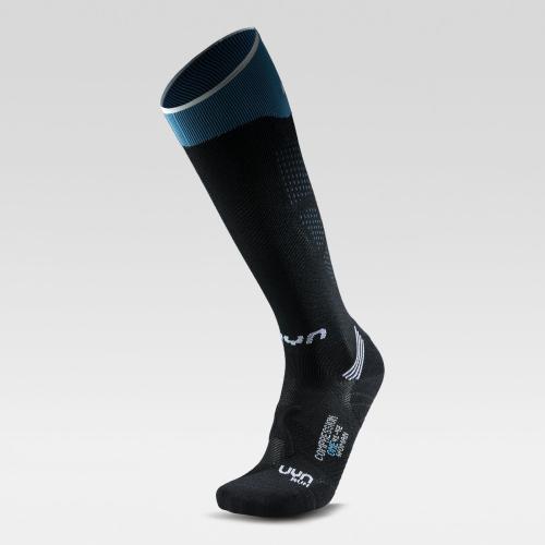 UYN Woman Run Compression One Socks - black/turquoise (Grösse: 35/36) von UYN