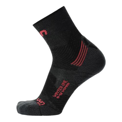 UYN Woman Run Winter One Socks - anthracite/pink (Grösse: 35/36) von UYN