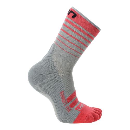 UYN Woman Runners Five Socks - light grey/pink (Grösse: 35/36) von UYN