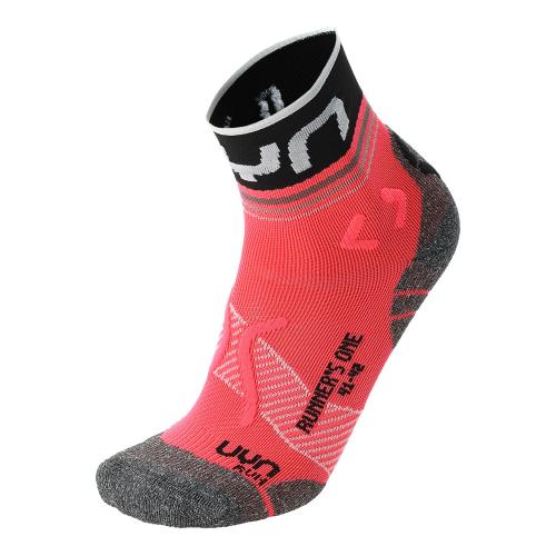 UYN Woman Runners One Short Socks - pink/black (Grösse: 35/36) von UYN