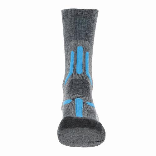 UYN Woman Trekking 2In Merino Mid Socks - mid grey/turquoise (Grösse: 35/36) von UYN