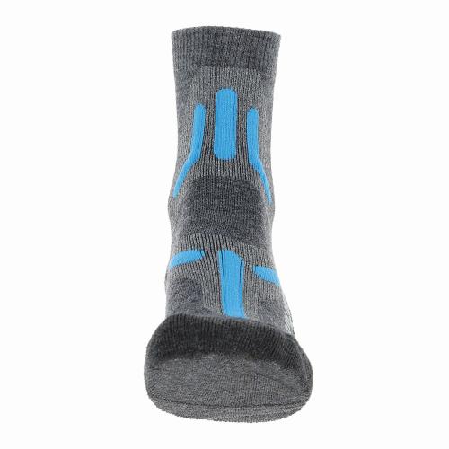 UYN Woman Trekking 2In Merino Socks - mid grey/turquoise (Grösse: 35/36) von UYN