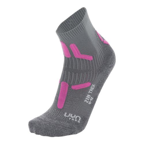 UYN Woman Trekking 2In Socks - mid grey/pink (Grösse: 35/36) von UYN