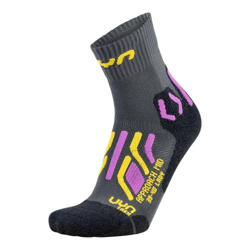 UYN Woman Trekking Approach Mid Socks - grey/yellow (Grösse: 35/36) von UYN