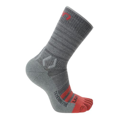 UYN Woman Trekking Five Merino Socks - grey/pink (Grösse: 35/36) von UYN