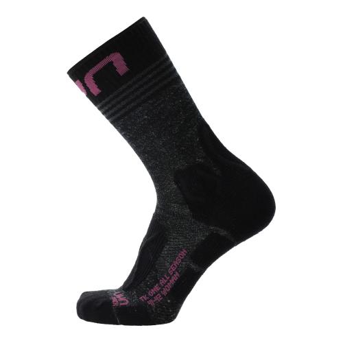 UYN Woman Trekking One All Season Mid Socks - black/purple (Grösse: 35/36) von UYN