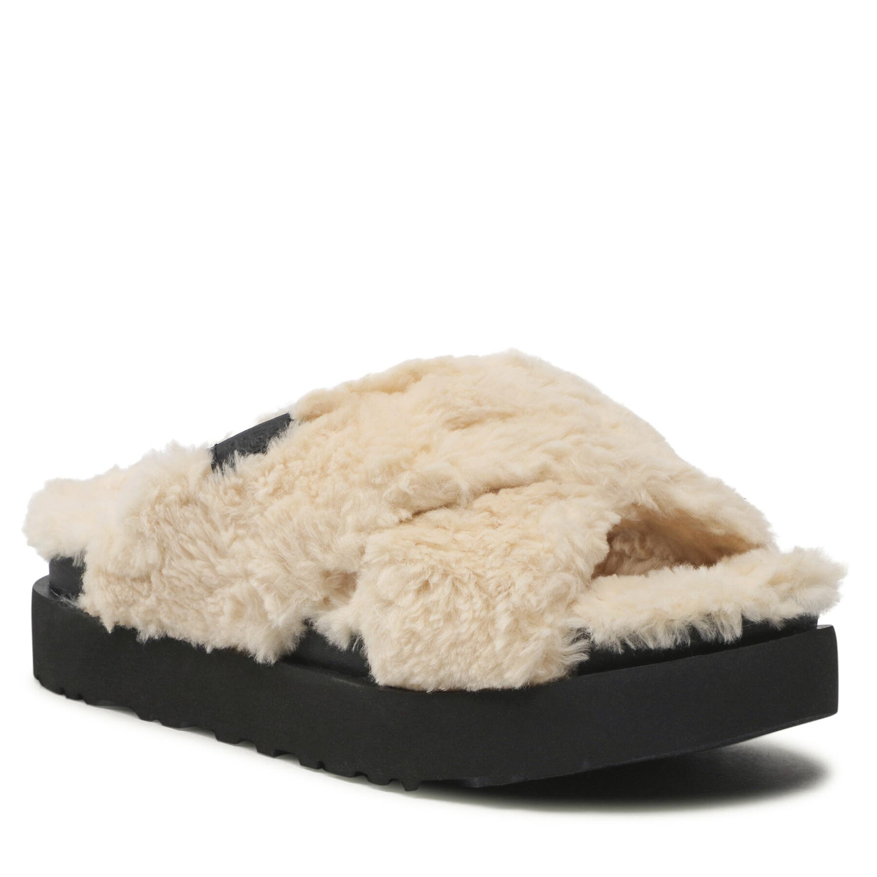 Pantoletten Ugg W Fuzz Sugar Cross Slide 1135131 Beige von Ugg