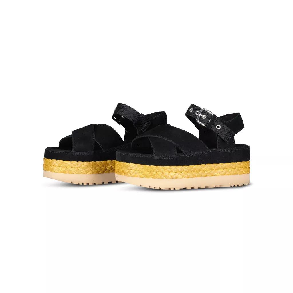 UGG Sneakers - Sandalen Aubry mit Nieten & Plateau-Sohle - Gr. 10 - in Schwarz - für Damen von Ugg