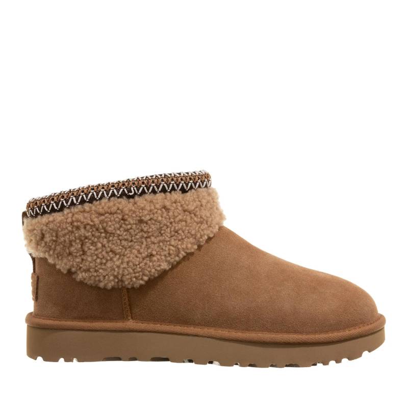 UGG Stiefel - Classic Ultra Mini Maxi Curly - Gr. 36 (EU) - in Braun - für Damen von Ugg