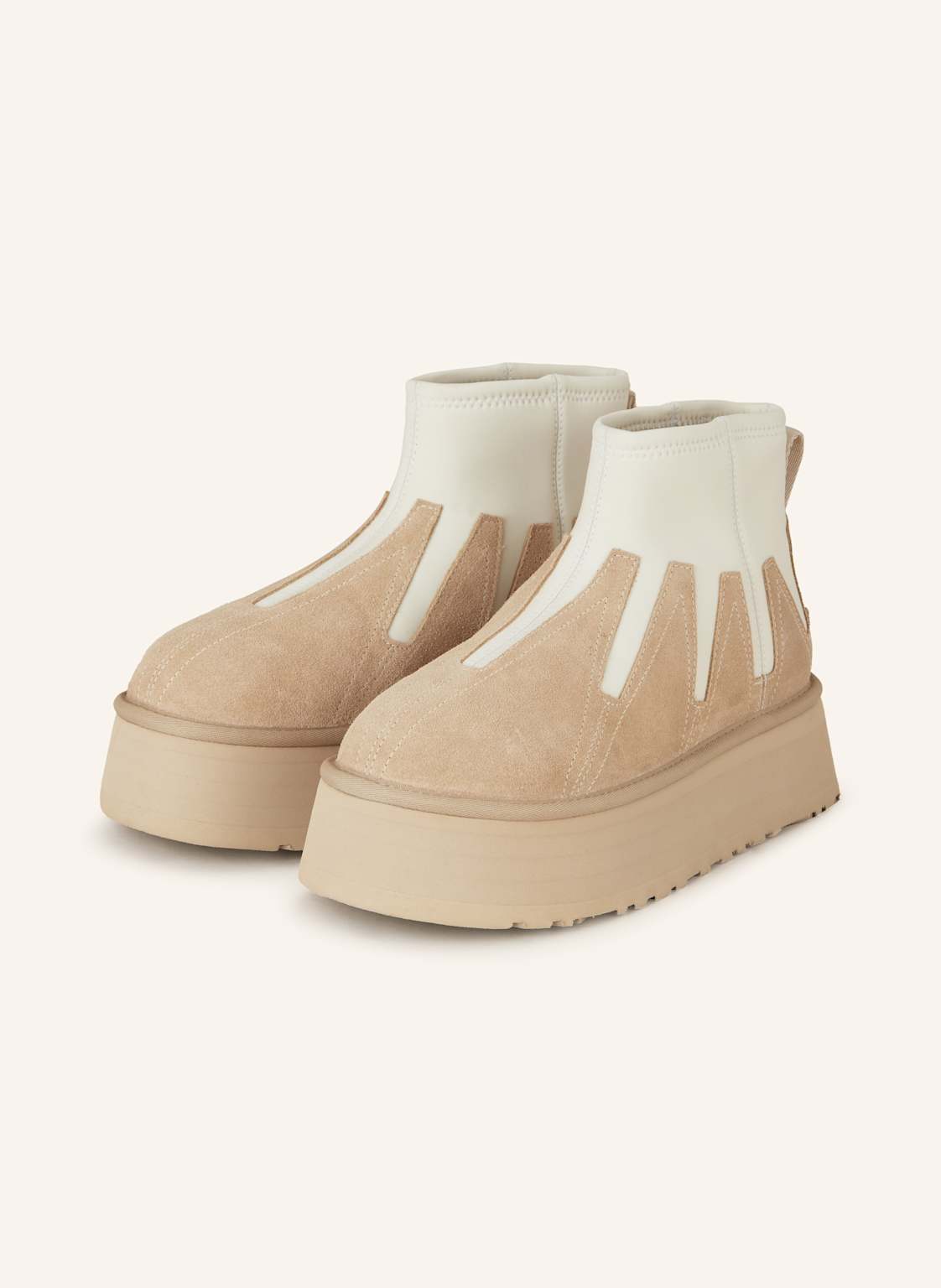 Ugg Plateau-Boots Classic Mini Dipper Sunwave beige von Ugg