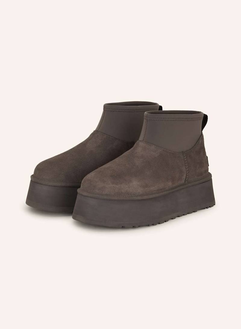 Ugg Plateau-Boots Classic Mini Dipper grau von Ugg