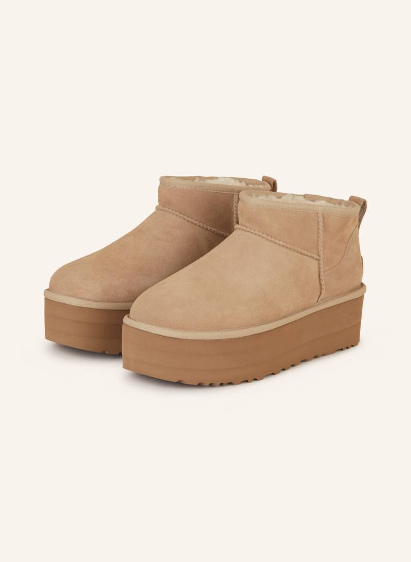 Ugg Plateau-Boots Classic Ultra Mini Platform beige von Ugg