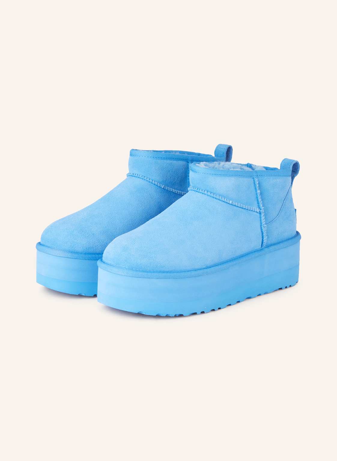 Ugg Plateau-Boots Classic Ultra Mini Platform blau von Ugg