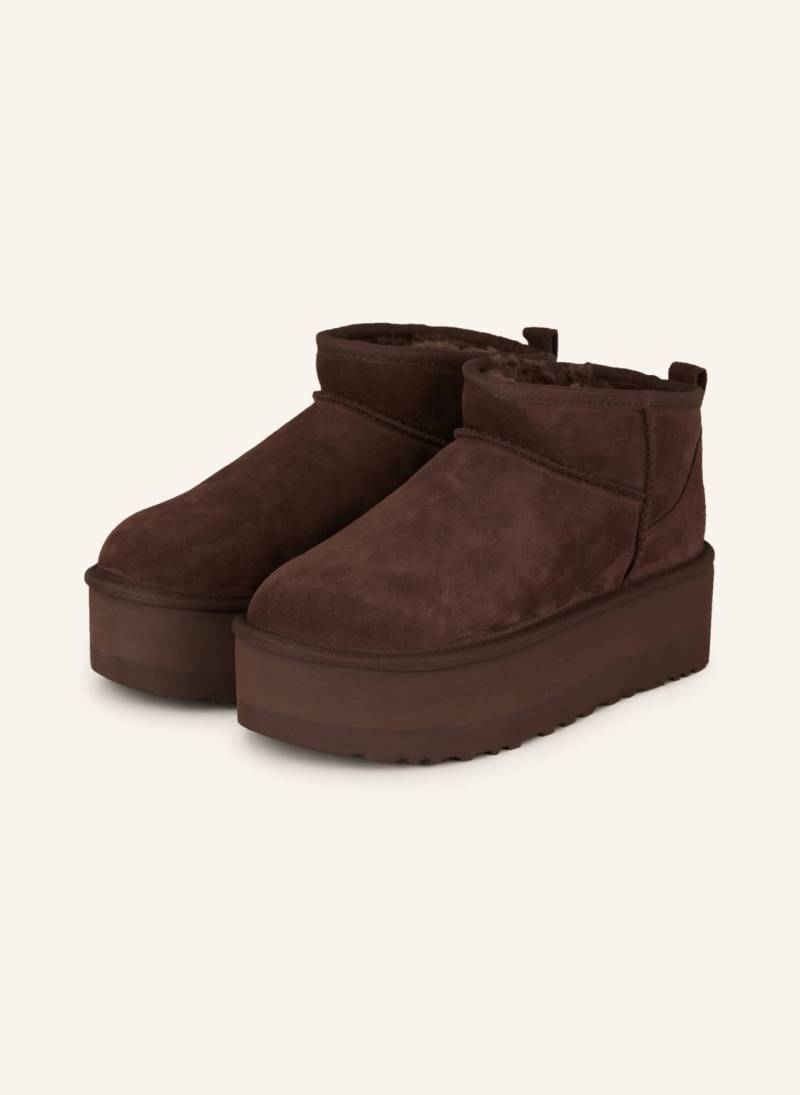 Ugg Plateau-Boots Classic Ultra Mini Platform braun von Ugg