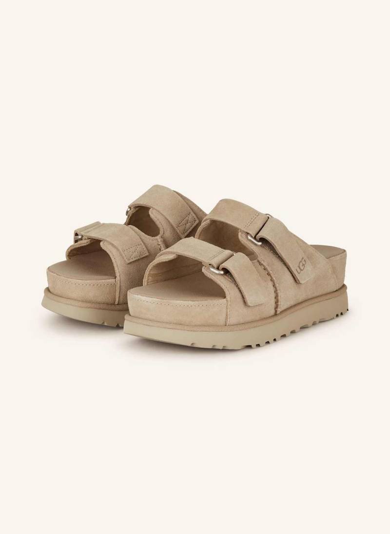 Ugg Plateau-Pantoletten Goldenstar Hi Slide beige von Ugg