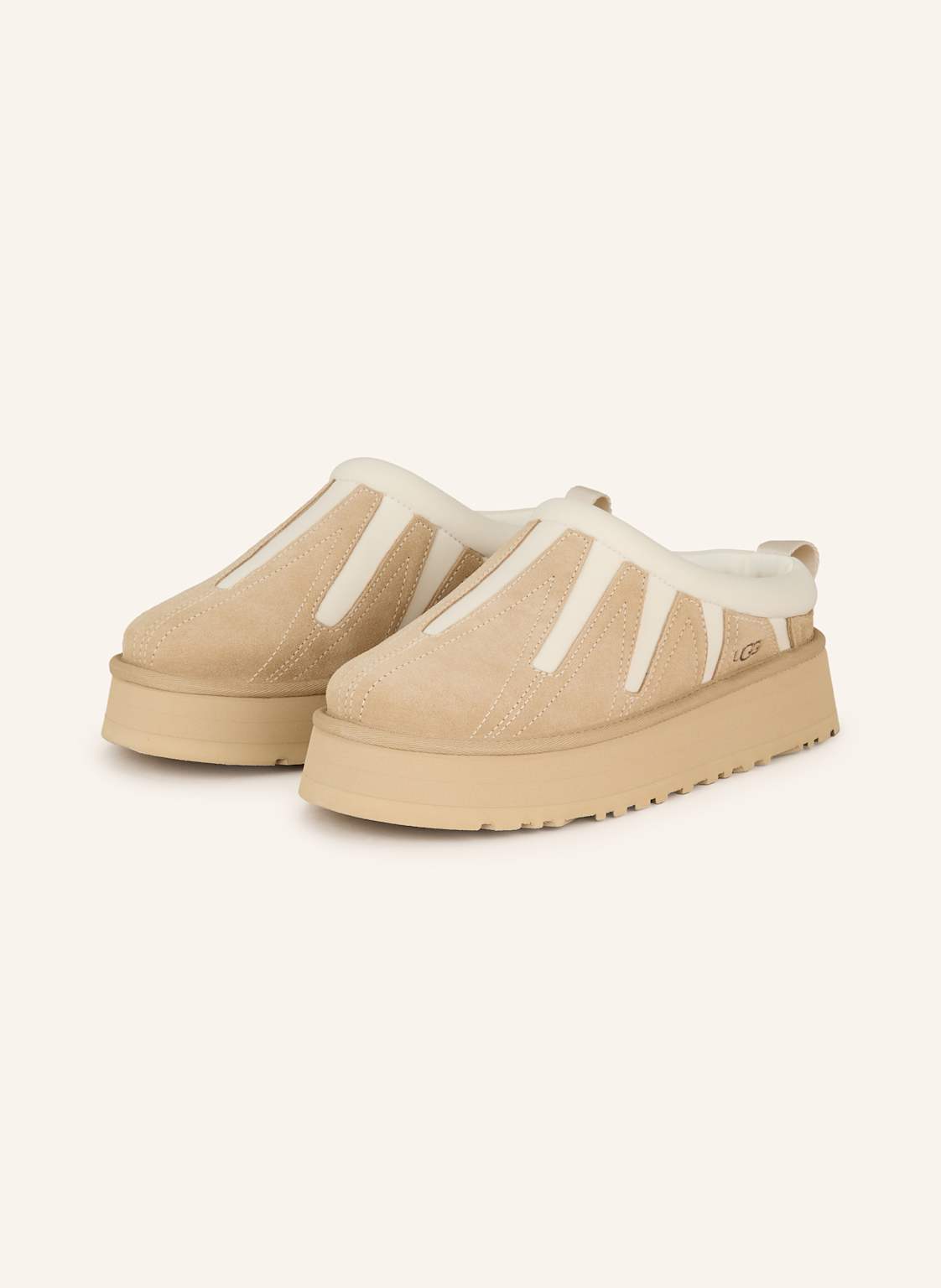 Ugg Plateau-Pantoletten Tazz Sunwave beige von Ugg