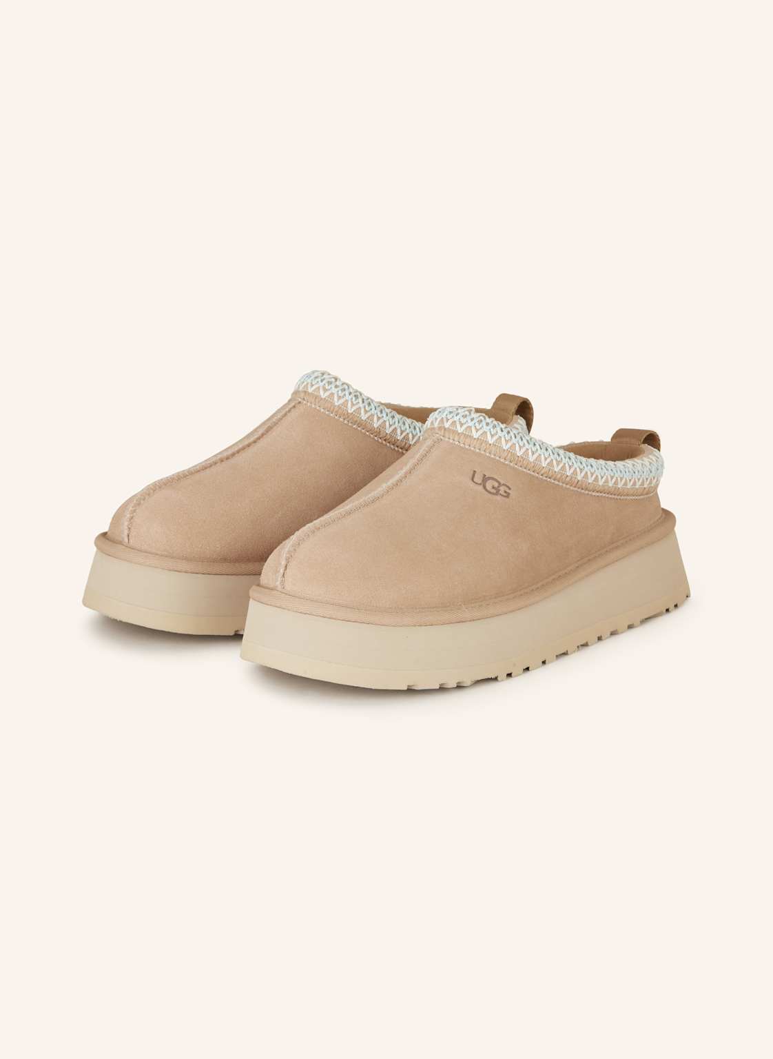 Ugg Plateau-Pantoletten Tazz beige von Ugg