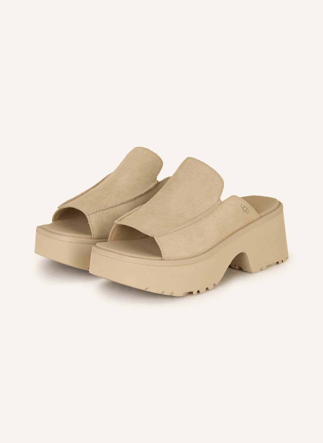 Ugg Plateau-Pantoletten beige Ugg Plateau-Pantoletten beige von Ugg