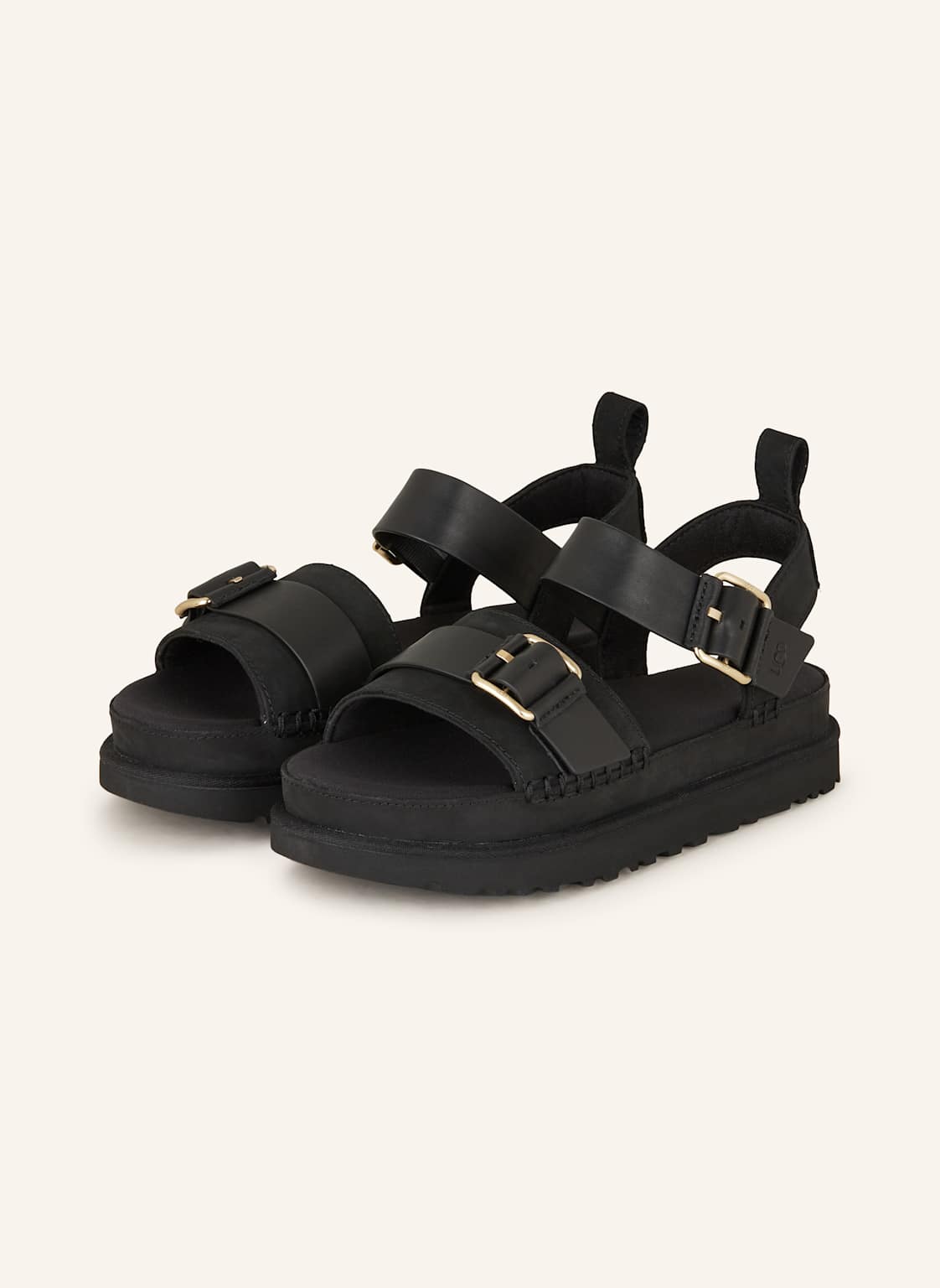 Ugg Plateau-Sandalen Goldenstar Villa schwarz von Ugg