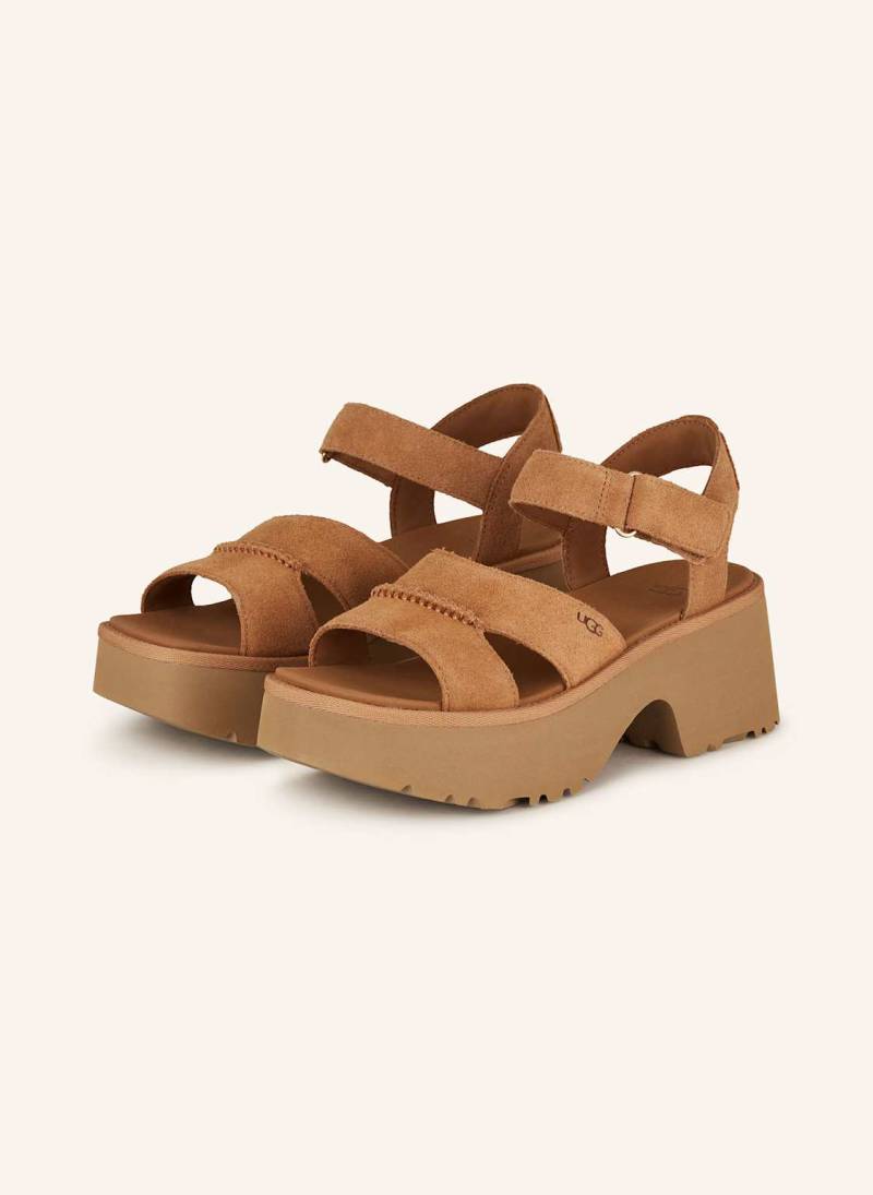 Ugg Plateau-Sandalen New Heights braun von Ugg