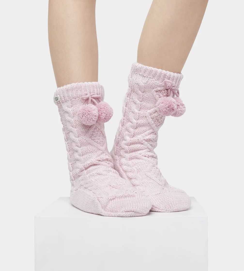 Ugg W POM POM FLEECE LINED CREW SOCK-0 Einmalige Grösse von Ugg