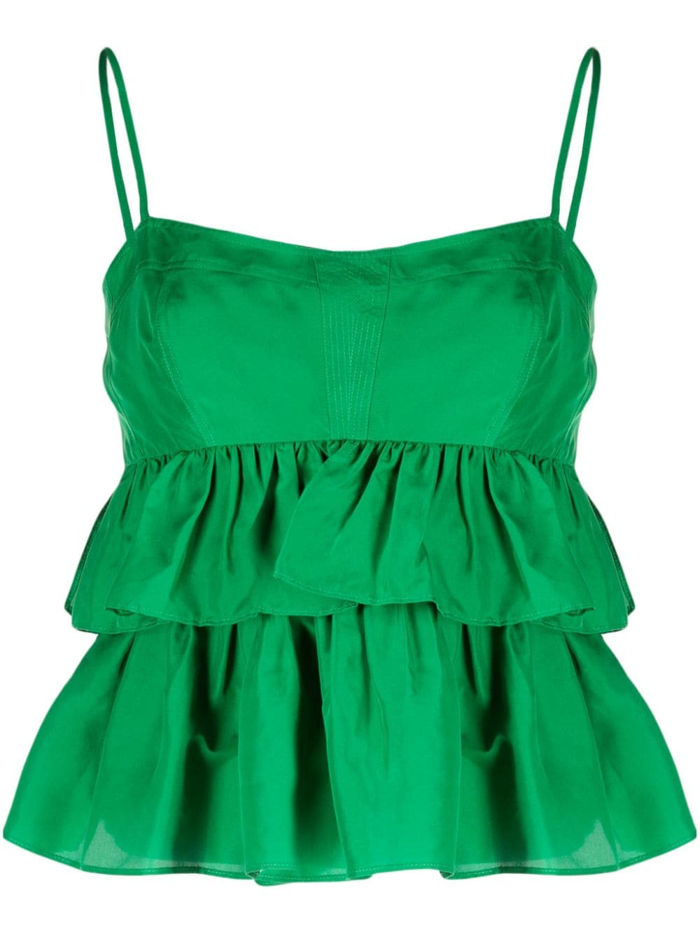 Ulla Johnson Amrita ruffle-detailing top - Green von Ulla Johnson