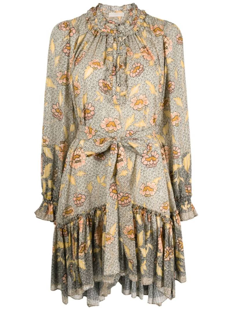 Ulla Johnson Anais floral-print belted minidress - Neutrals von Ulla Johnson